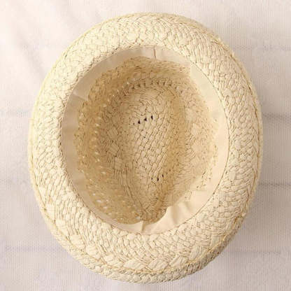 Men's Straw Fedora Vintage Panama Hat-xinru