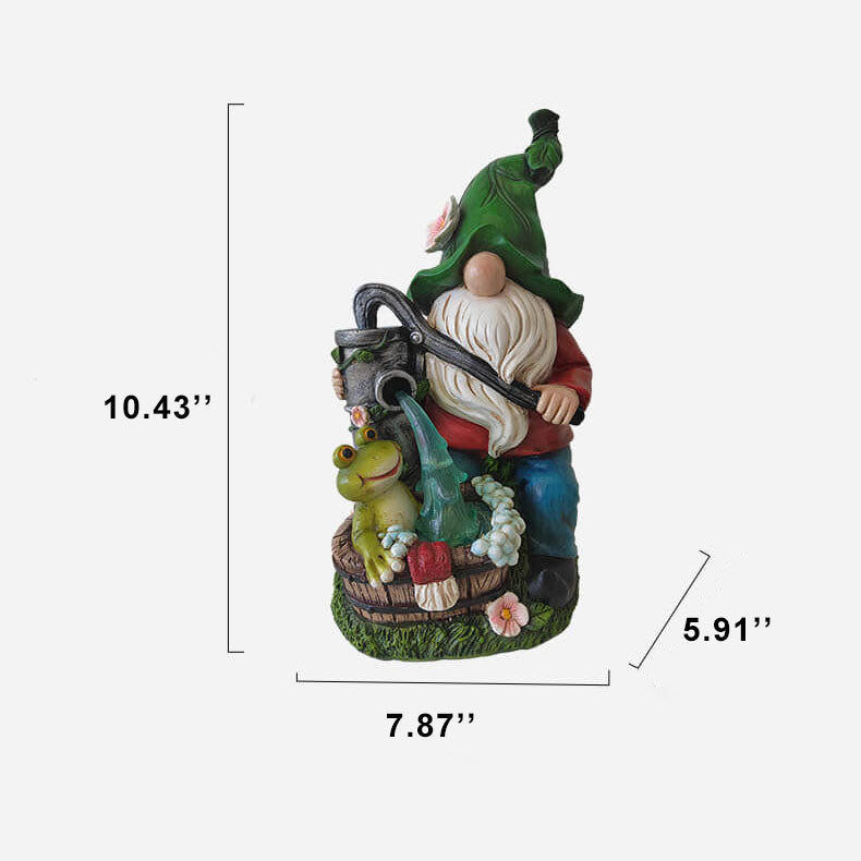 Solar Resin Dwarf Garden Ornament Waterproof Decorative Light-xinru