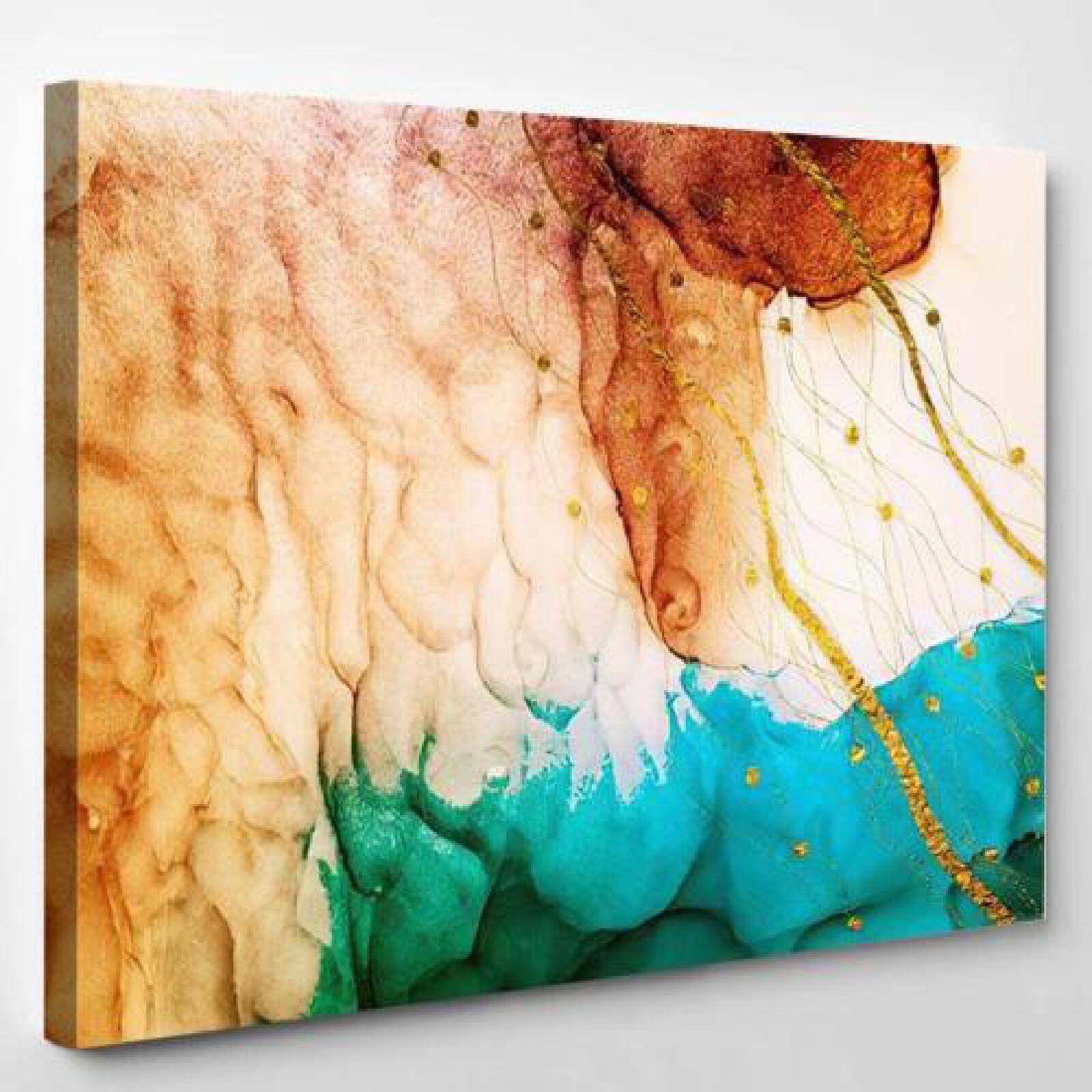 Exotic Art Golden Swirl Artistic Design-xinru shop