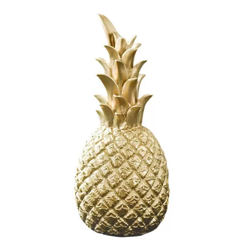 Nordic Modern Home Decor Golden Pineapple Creative Wine Cabinet Window Desktop Display Props Home Decoration Accessories 201125