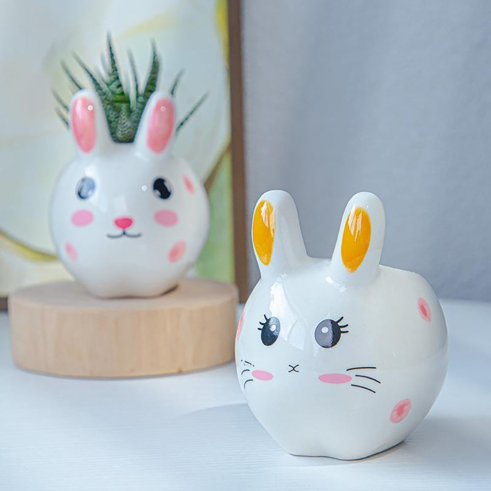 Rabbit Succulent Pots Cute Decorative Planter For Home Office-xinru