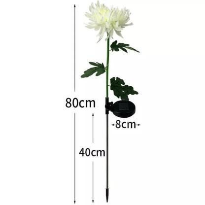 Solar Garden Chrysanthemum Flower Pile Lamp Outdoor Decoration-xinru