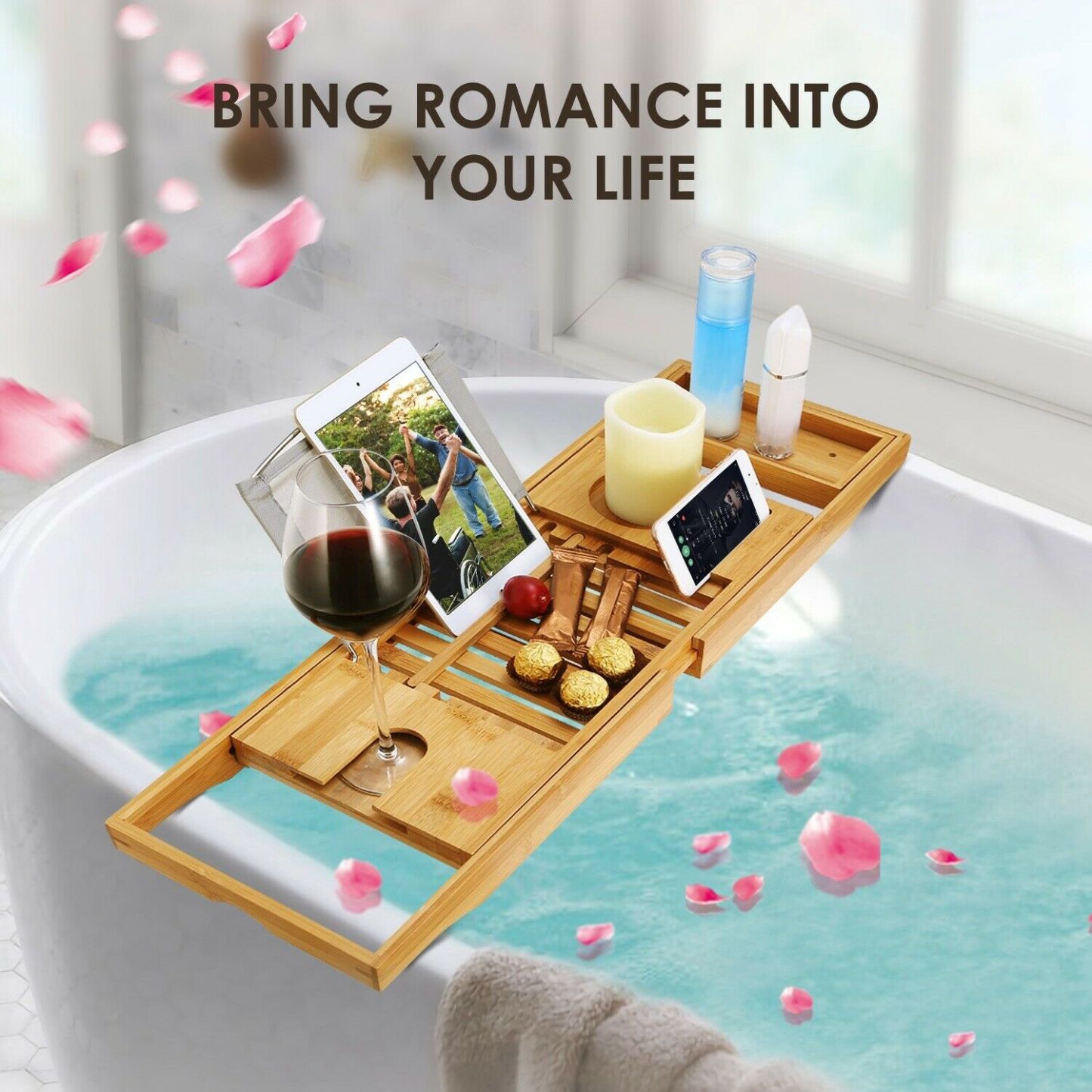 Bathtub Tray Wooden Bath Bamboo Tub-xinru shop
