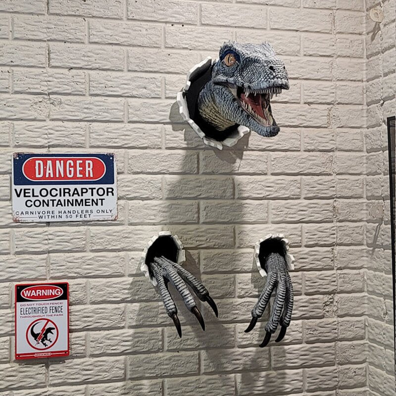 Wall Bursting Velociraptor Decorations-xinru