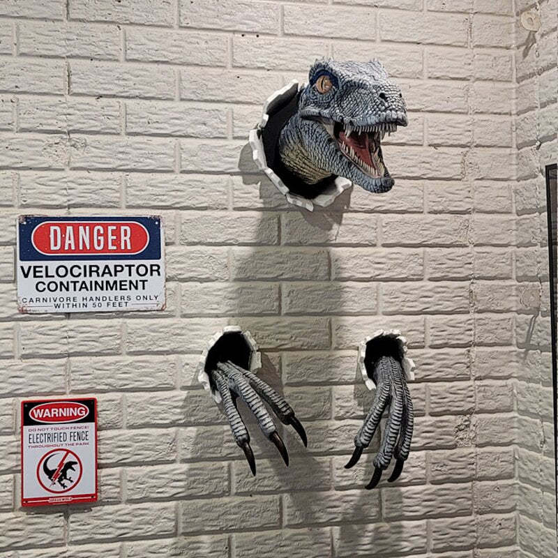 Wall Bursting Velociraptor Decorations-xinru
