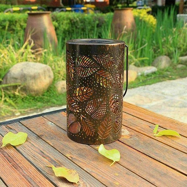 Solar Leaf Pattern Lantern Light-xinru shop