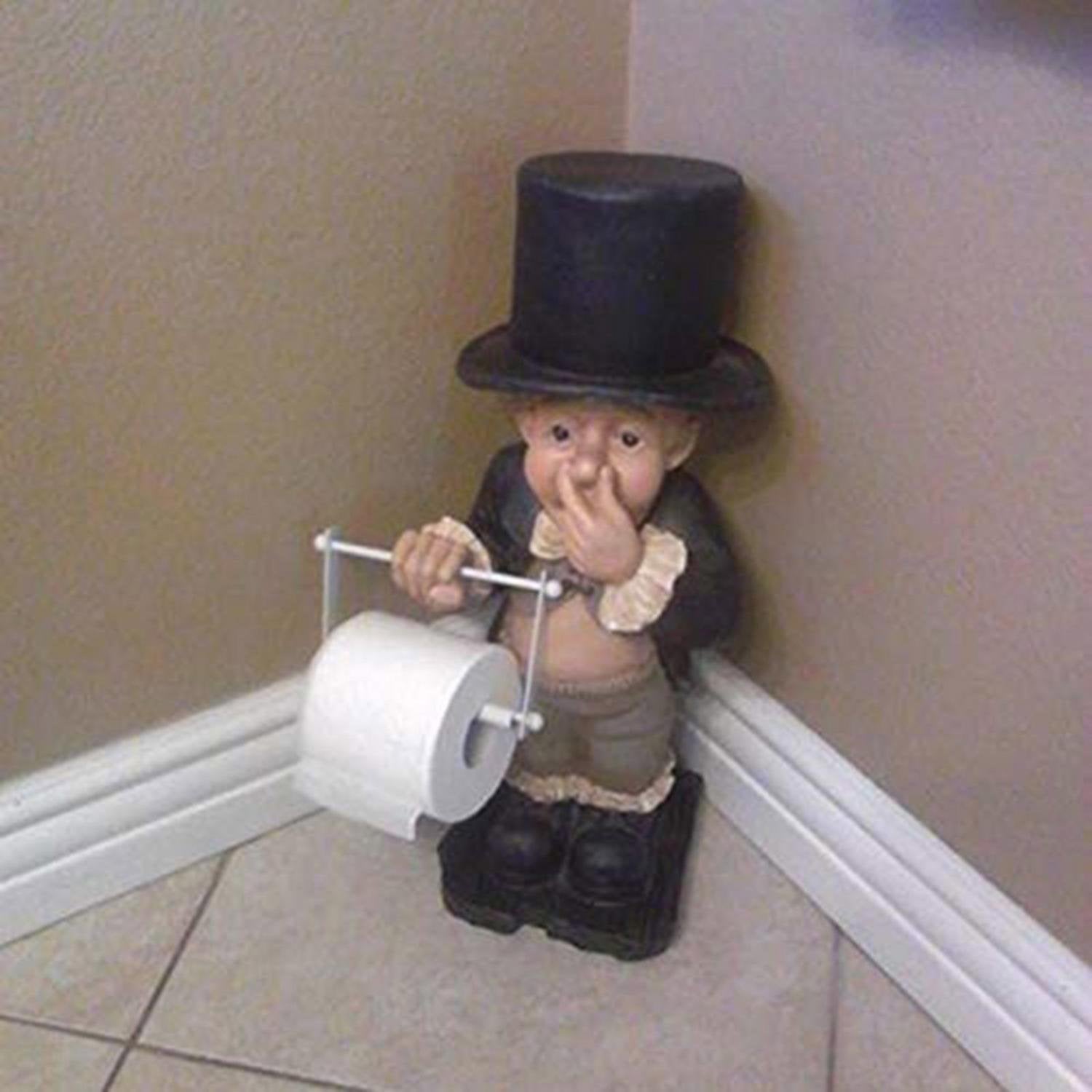 Toilet Butler with Roll Paper Holder Resin Ornament for Bathroom-xinru