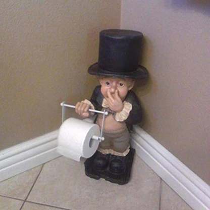 Toilet Butler with Roll Paper Holder Resin Ornament for Bathroom-xinru