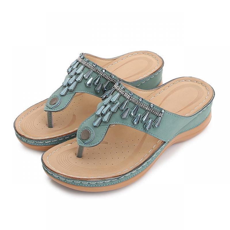 Summer Women Casual Sandal Fashion Ladies Bling Sewing Sandals-xinru