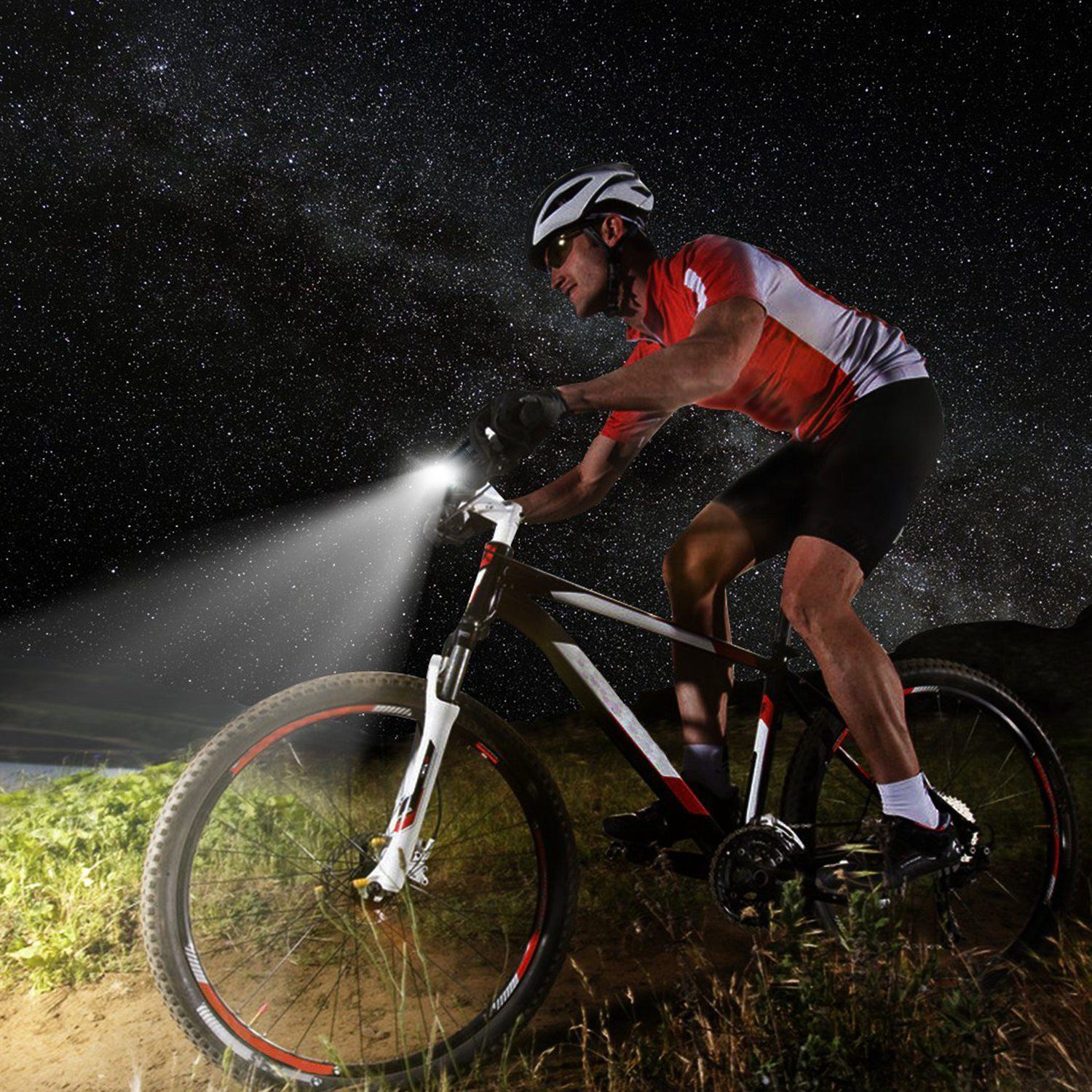 Bike Front Light Rechargeable Handlebar Head Light-xinru