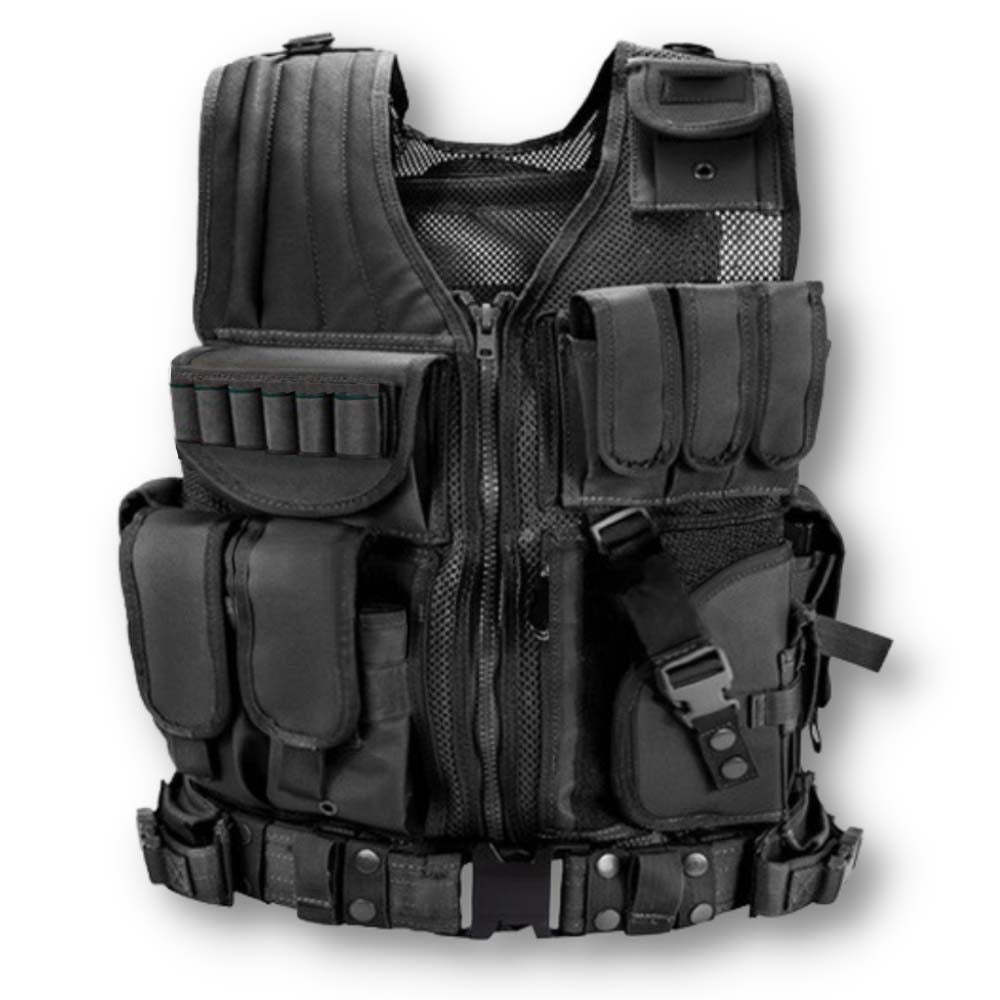 Tactical Vest Durable Mesh Vest with Detachable Belt-xinru shop