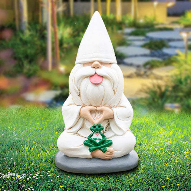 White Beard Garden Gnome Statue Decor-xinru