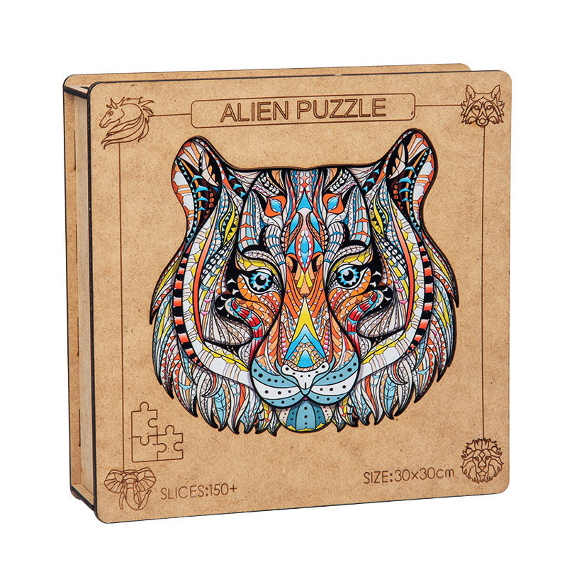 Wooden Animal Irregular Shaped Puzzles For Adults-xinru