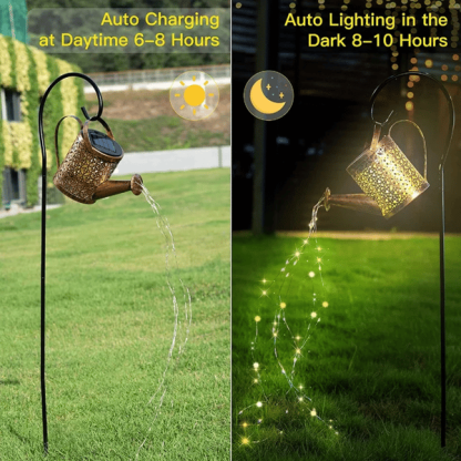 Solar Star Shower LED Watering Can Garden Art Deco Lights Decor-xinru