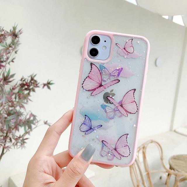 Butterfly Glitter Case-xinru
