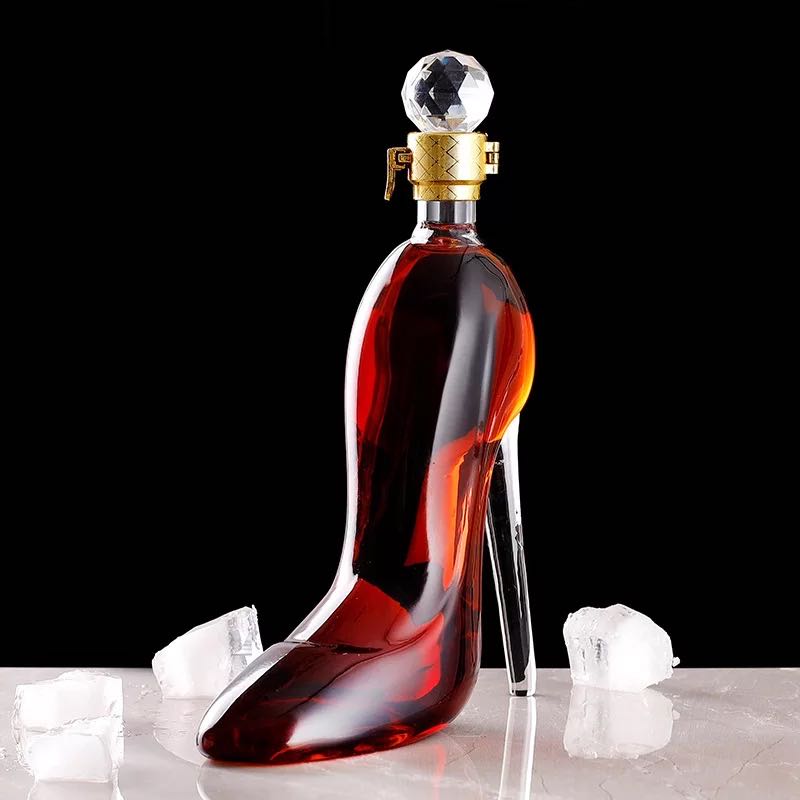Glass High Heels Wine Container Vodka Wine Container Wine Pourer-xinru