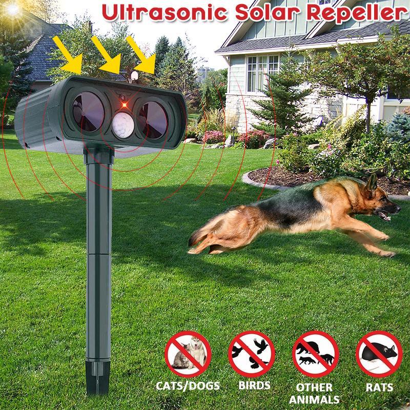 Solar Ultrasonic Animal Repeller Deterrent Pest-xinru