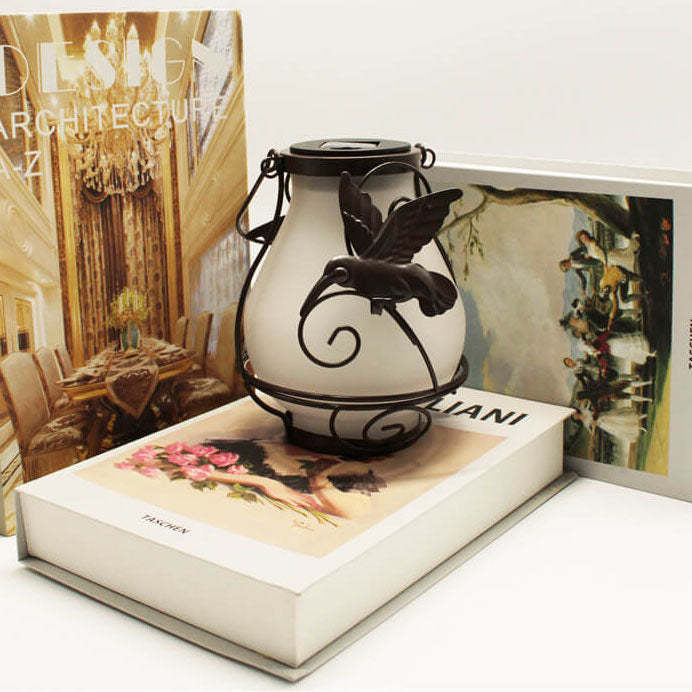 Solar Retro Lantern LED Decorative Outdoor Waterproof Garden Hanging Light-xinru