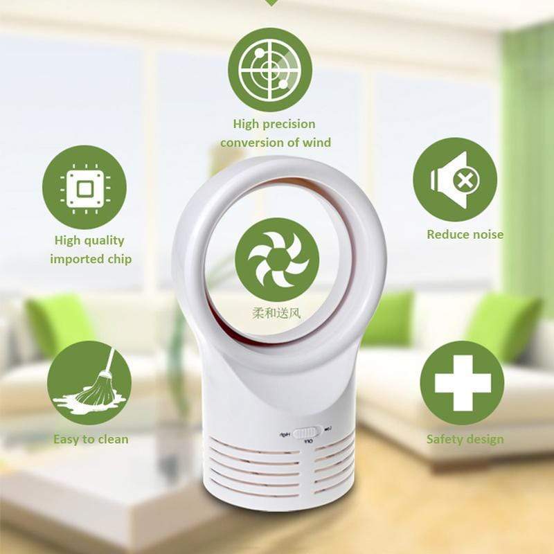 Home Office Electric Mini Portable Adjustable Air Speed Bladeless Fan-xinru