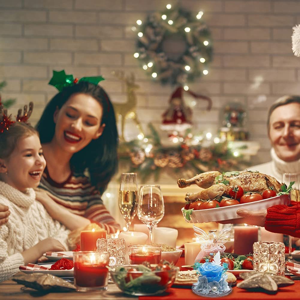 Mother's Day Gift Glass Bottle Handmade Rose Flowers And Love You Necklace-xinru