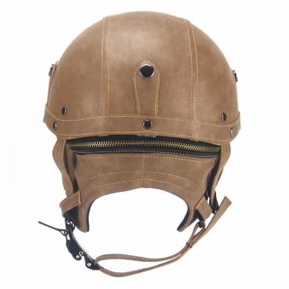 Leather Motor Helmet-xinru shop