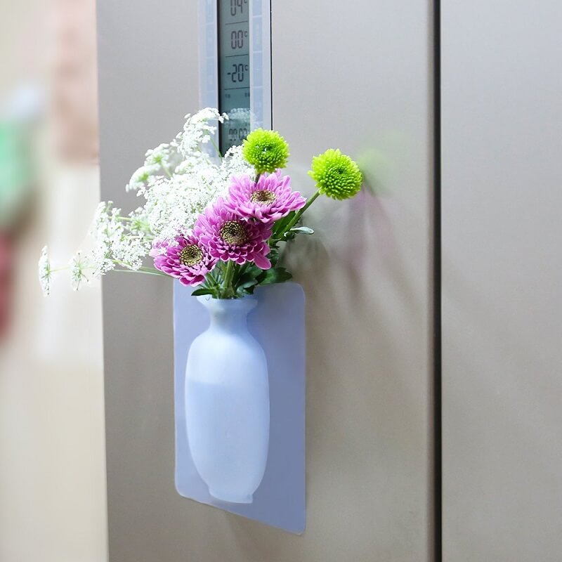 Strong Self Adhesive Wall Hanging Plant Container Silicone Vase-xinru