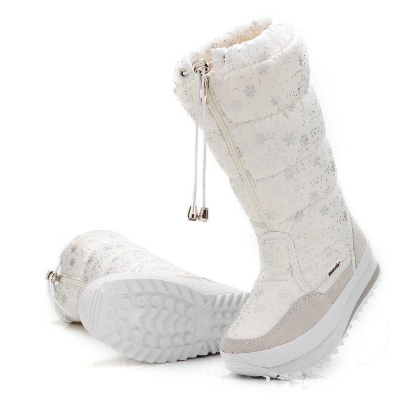 Winter Snow Boots for Women Waterproof Snowflake High Boots-xinru shop