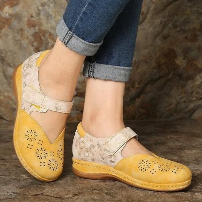 Leather Orthopedic Women Slip On Shoes Vintage Sandals-xinru shop