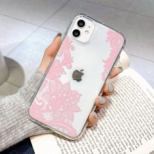 Clear Lace Flower Case-xinru