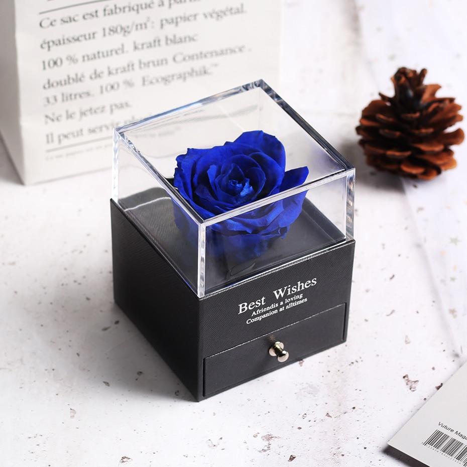 Immortal Preserved Rose Teddy Bear Box Display-xinru