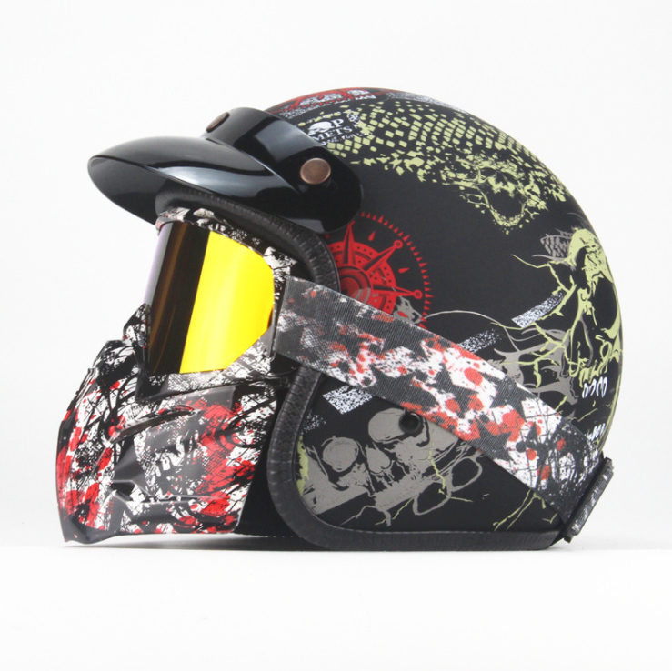 Skeleton Half Helmet-xinru shop