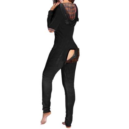 Unisex Bear Rompers Hooded Button Back Flap-xinru