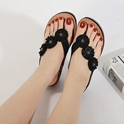Women Flowers Comfy Orthopedic Arch-Support Clip Toe Sandals-xinru