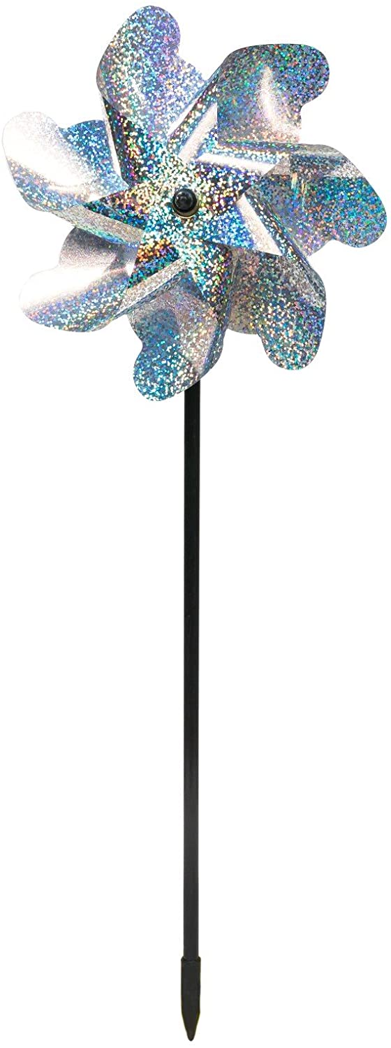 Sparkly Holographic Pin Wheel Spinners Scare Off Birds And Pests-xinru