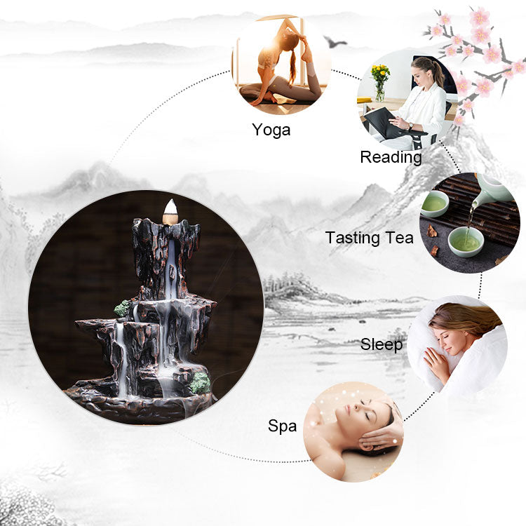 Rocky Mountain Waterfall Incense Burner-xinru