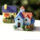 Mini Fairy Garden Miniature Resin Thatched House Micro Dollhouse Ornamen-xinru