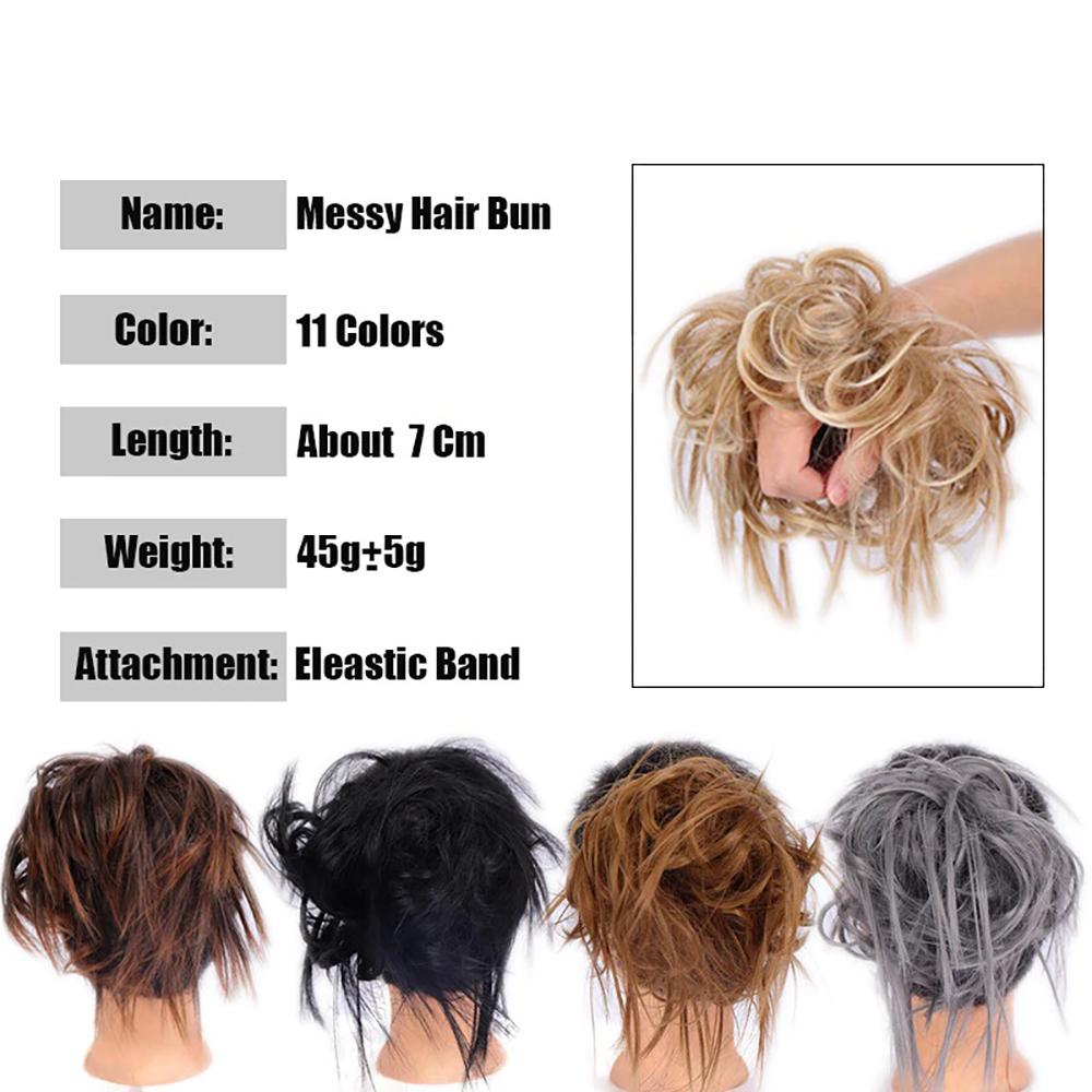 Natural Look Synthetic Messy Hair Bun Scrunchie Extension-xinru