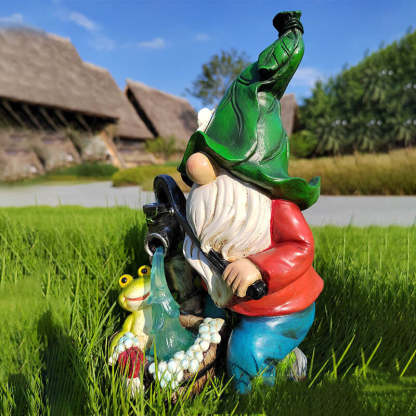 Solar Resin Dwarf Garden Ornament Waterproof Decorative Light-xinru