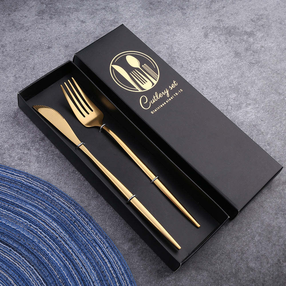 Stainless Steel Portuguese Chopsticks Spoon Fork Knife Western Tableware-xinru