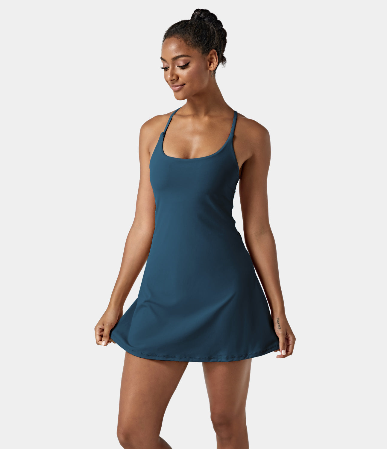 Women's Exercise Workout Dress With Phone Pocket-xinru shop