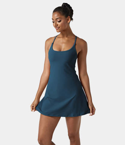 Women's Exercise Workout Dress With Phone Pocket-xinru shop