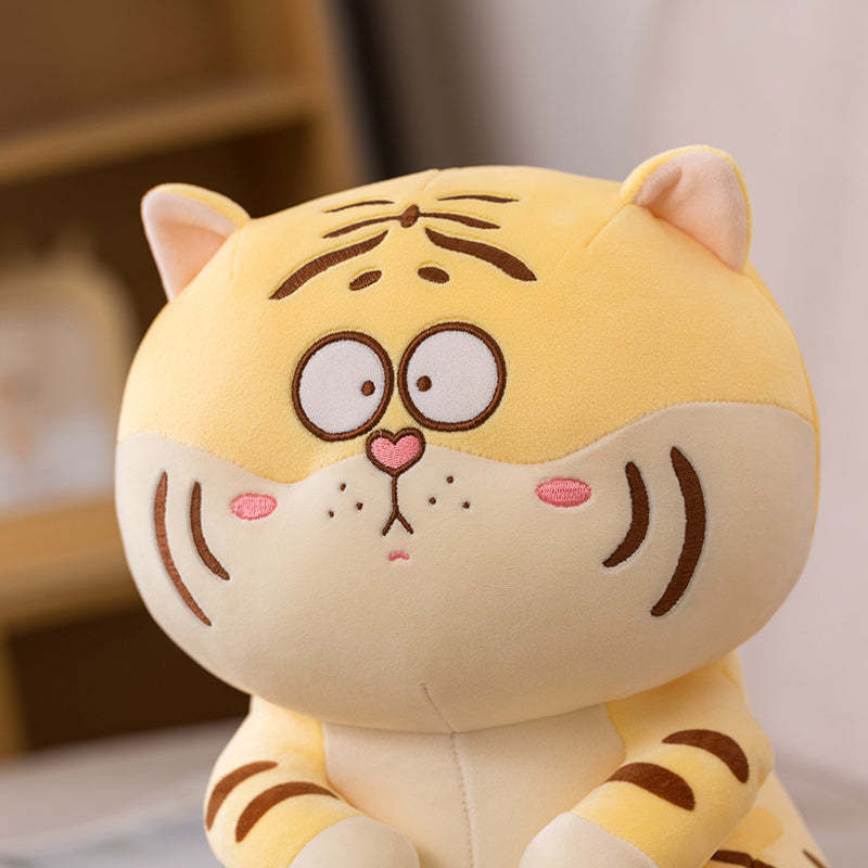 Cute Cartoon Chubby Tiger Stuffed Plush Doll Toy Pillow-xinru