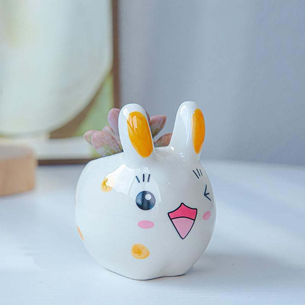 Rabbit Succulent Pots Cute Decorative Planter For Home Office-xinru