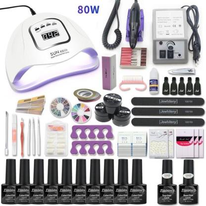 Acrylic Nail Kit Nail Drill Led Nail Lamp 20000rpm-xinru