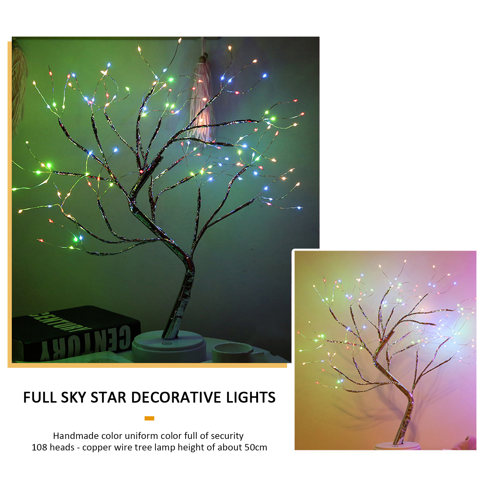 LED Artificial Twig Tree Light Tabletop Bonsai Lamp-xinru