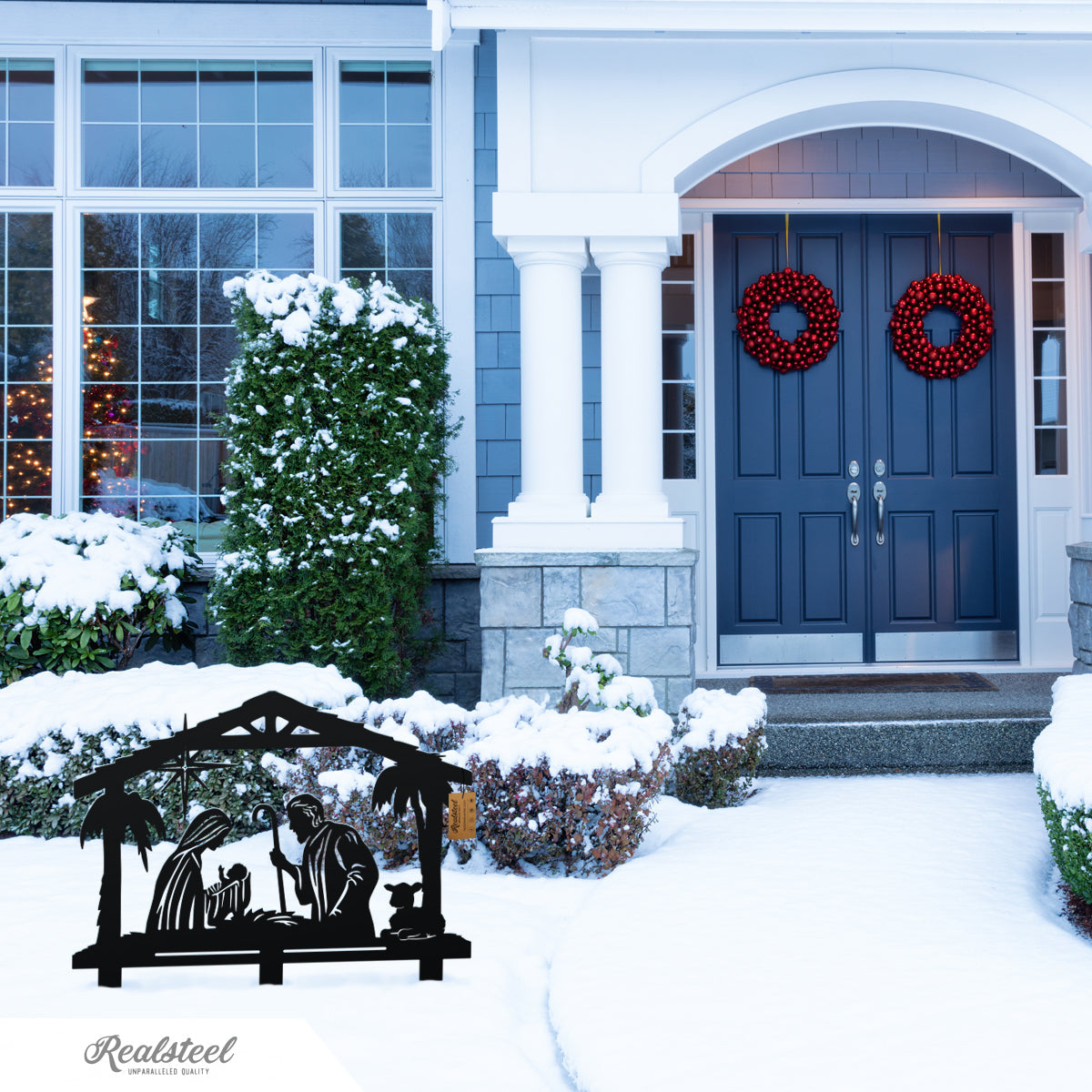 Nativity Scene Cut Metal Sign Metal Wall Art Metal House Sign-xinru