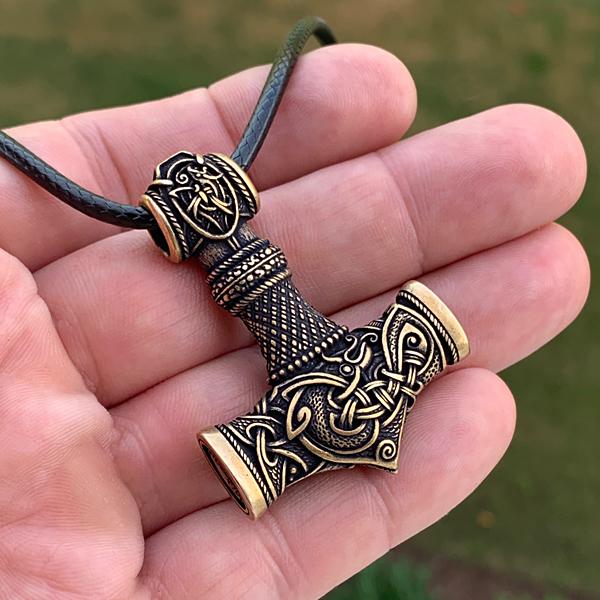 Midgard Mjolnir - Bronze or Sterling Silver-xinru shop
