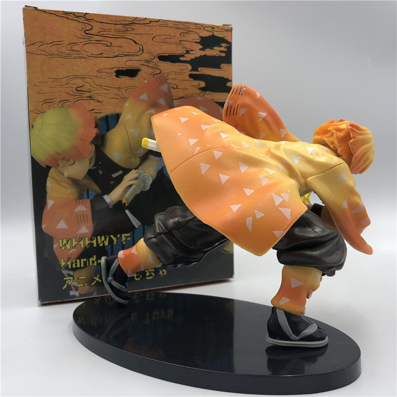 Demon Slayer Zenitsu Agatsuma Action Figure Decoration Doll-xinru