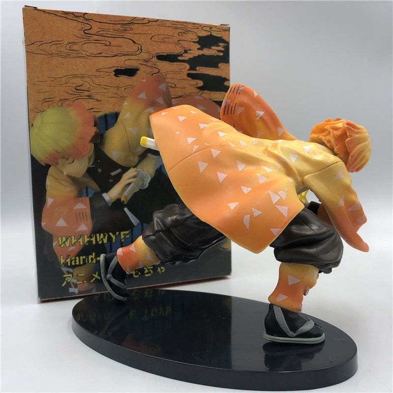 Demon Slayer Zenitsu Agatsuma Action Figure Decoration Doll-xinru