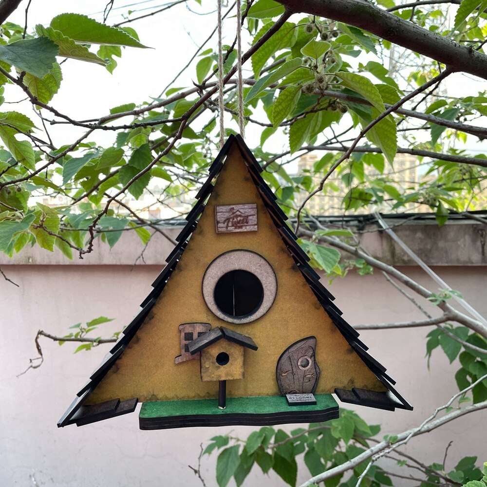Wooden Birdhouse Or Hummingbird Nest-xinru